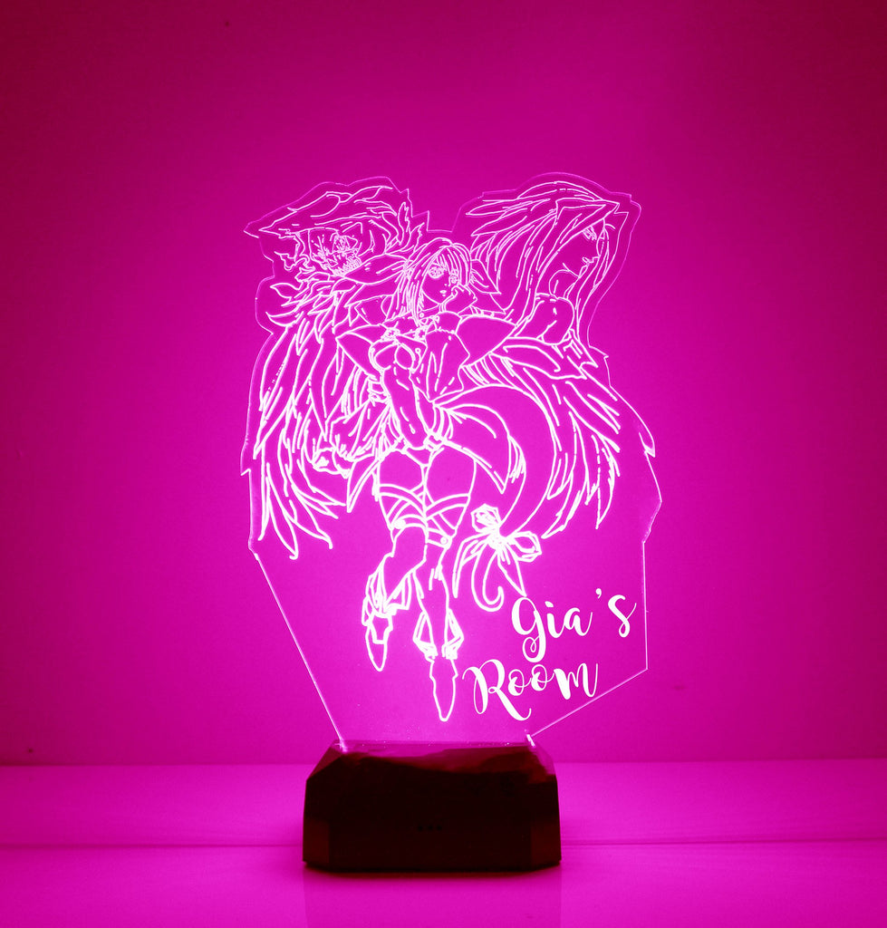 Angel pink Anime Fairy/Angel LED Night Lamp - Mirrormagicgifts.com