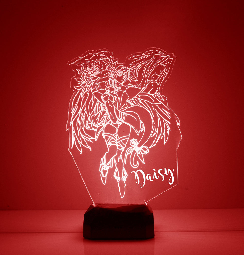 Angel Red Anime Fairy/Angel LED Night Lamp - Mirrormagicgifts.com
