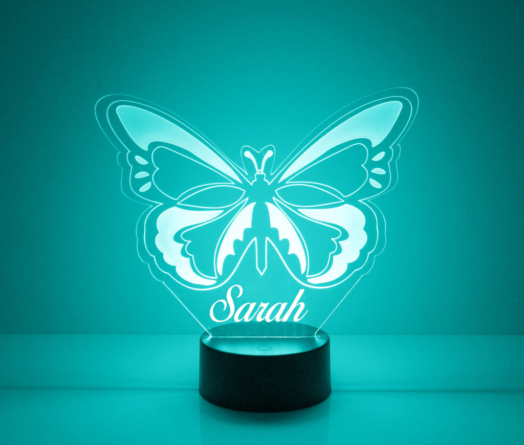 Butteryfly  Aqua LED Night Light Lamp - Mirrormagicgifts.com