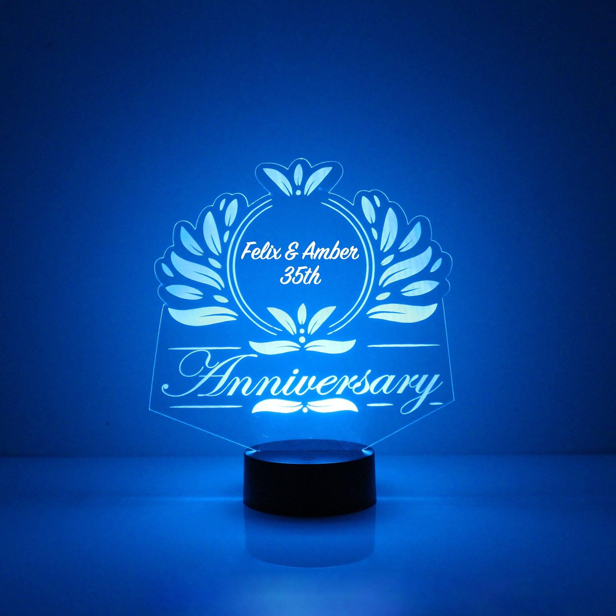 Romantic personalized Happy Anniversary Gift Lamp