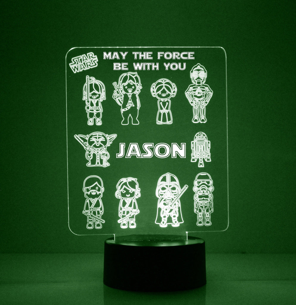 Lego Star Wars Green Classic Arcade Game multi colored LED light - Mirrormagicgifts.com
