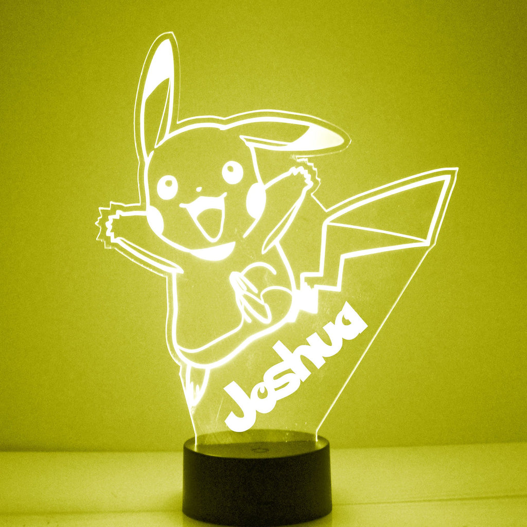 Pikachu Yellow Anime Night Light 3D Led Lamp - Mirrormagicgifts.com