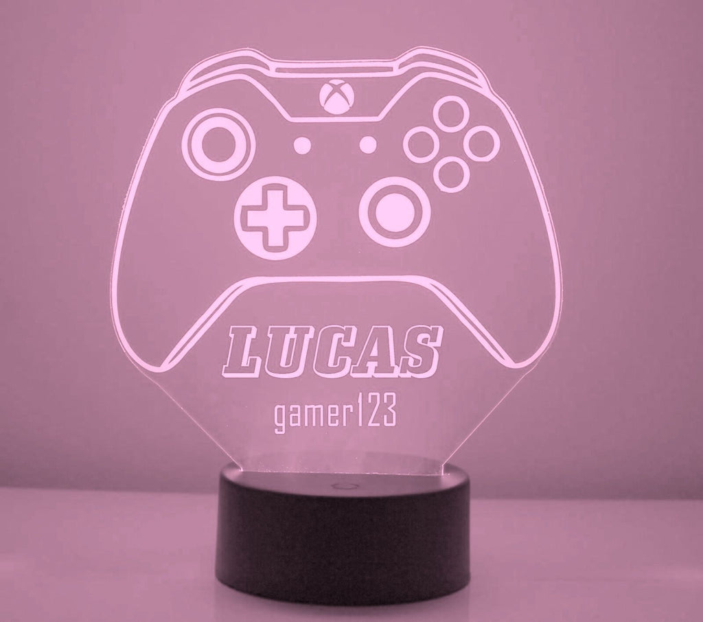 Pink Xbox Video Game Controller Night Light - Mirrormagicgifts.com