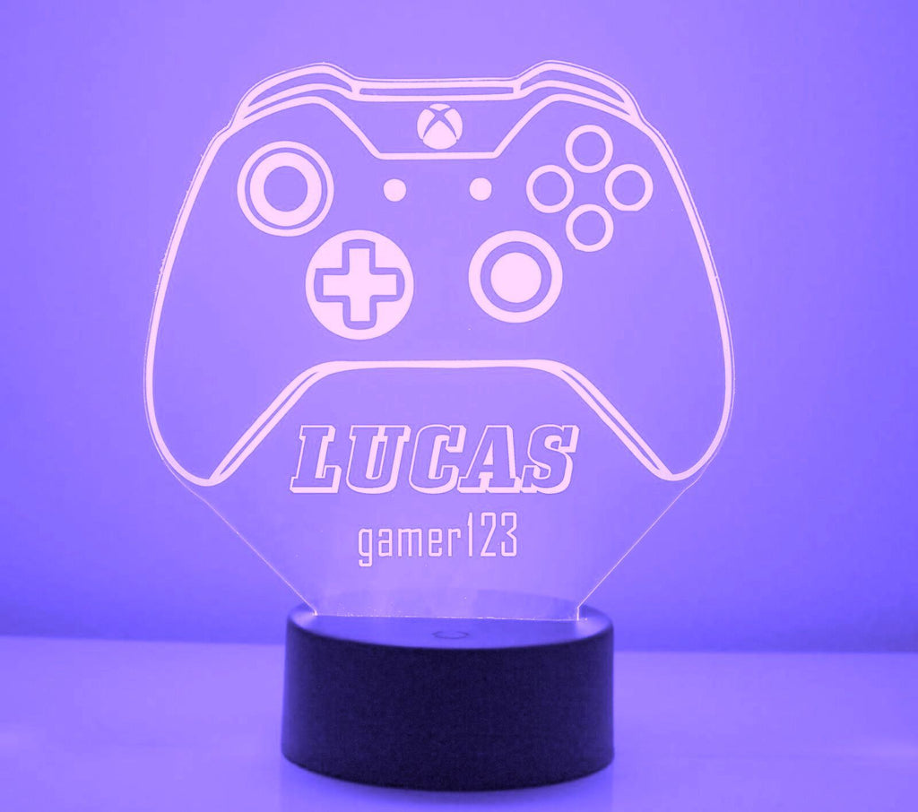 Purple Xbox Video Game Controller Night Light - Mirrormagicgifts.com