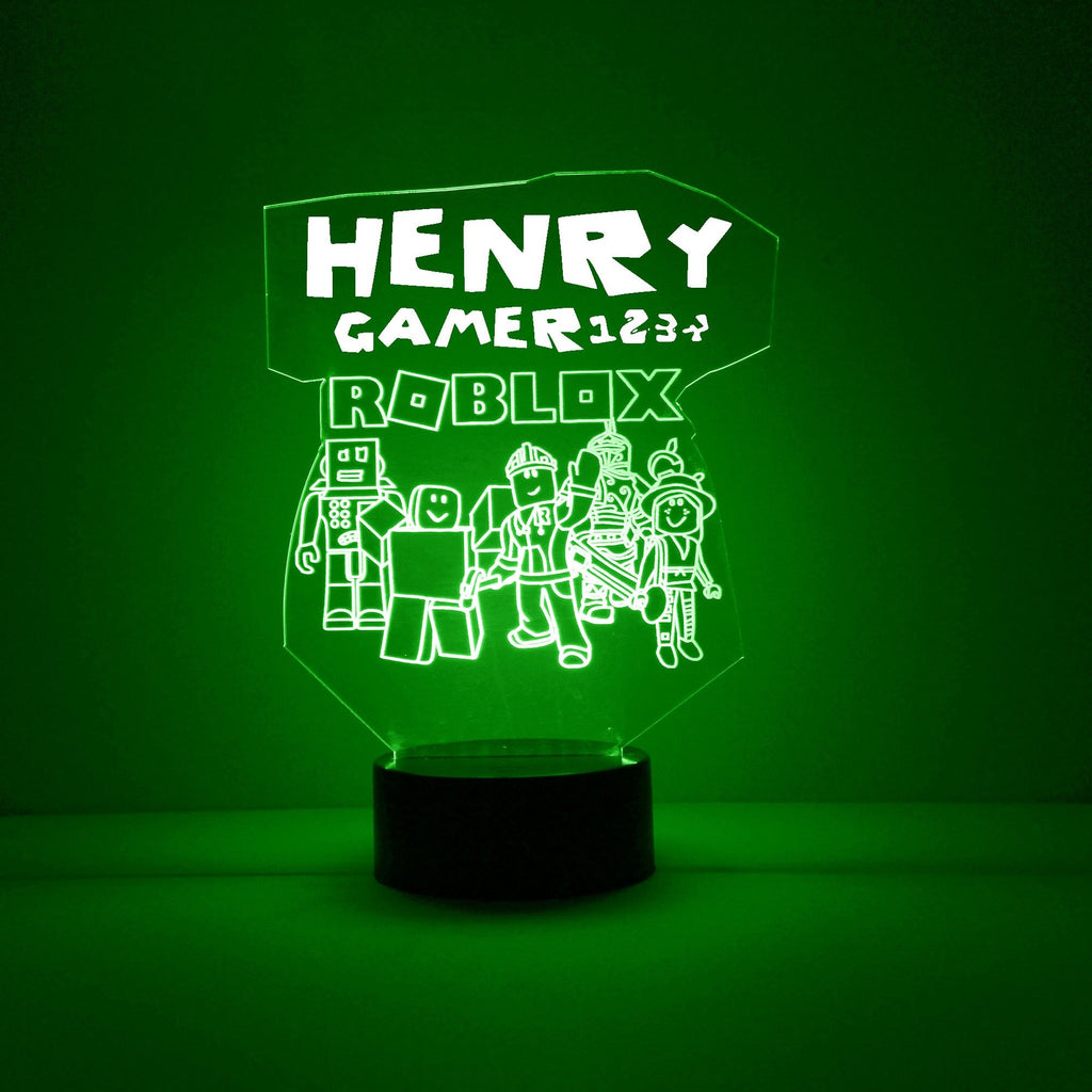 Roblox Green Video Game LED Night Light Lamp with Remote Control - Mirrormagicgifts.com