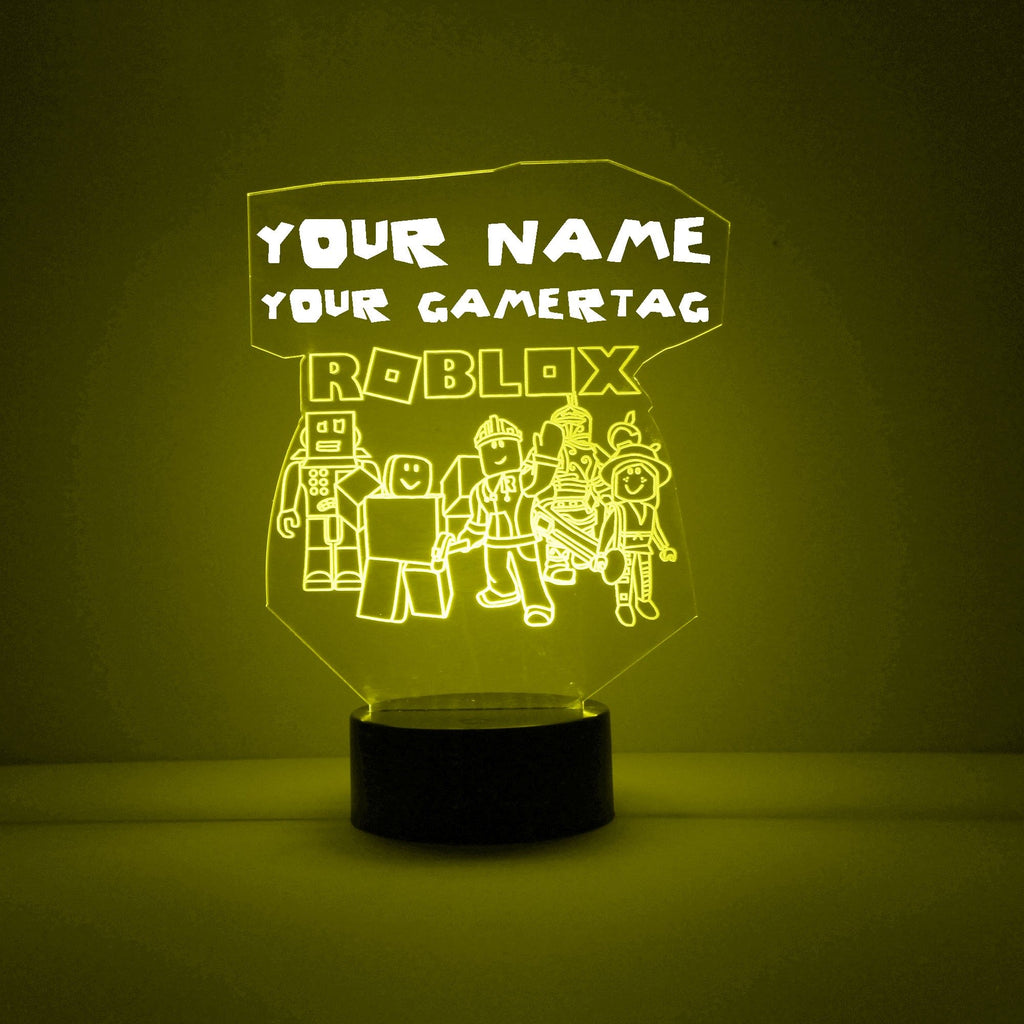 Roblox Yellow Video Game LED Night Light Lamp with Remote Control - Mirrormagicgifts.com