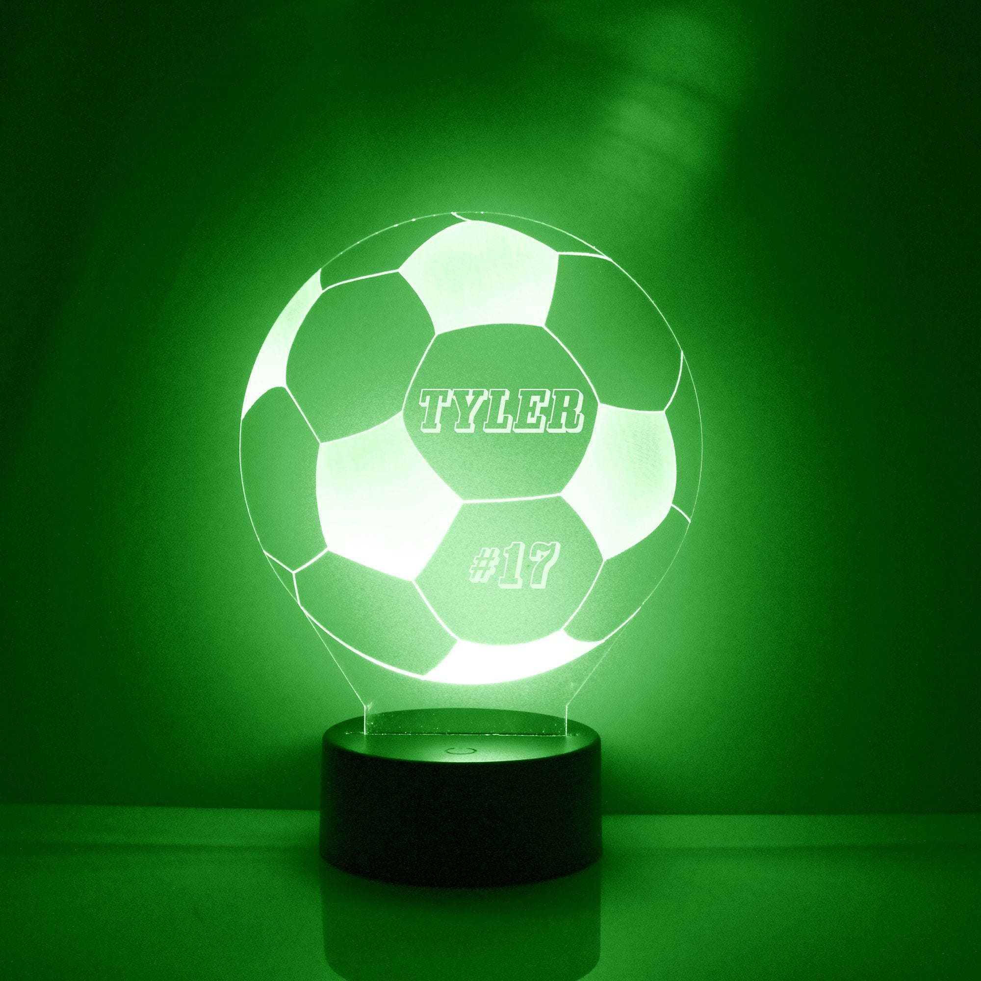 Soccer Ball Night Light, Personalized Free, LED Night Lamp