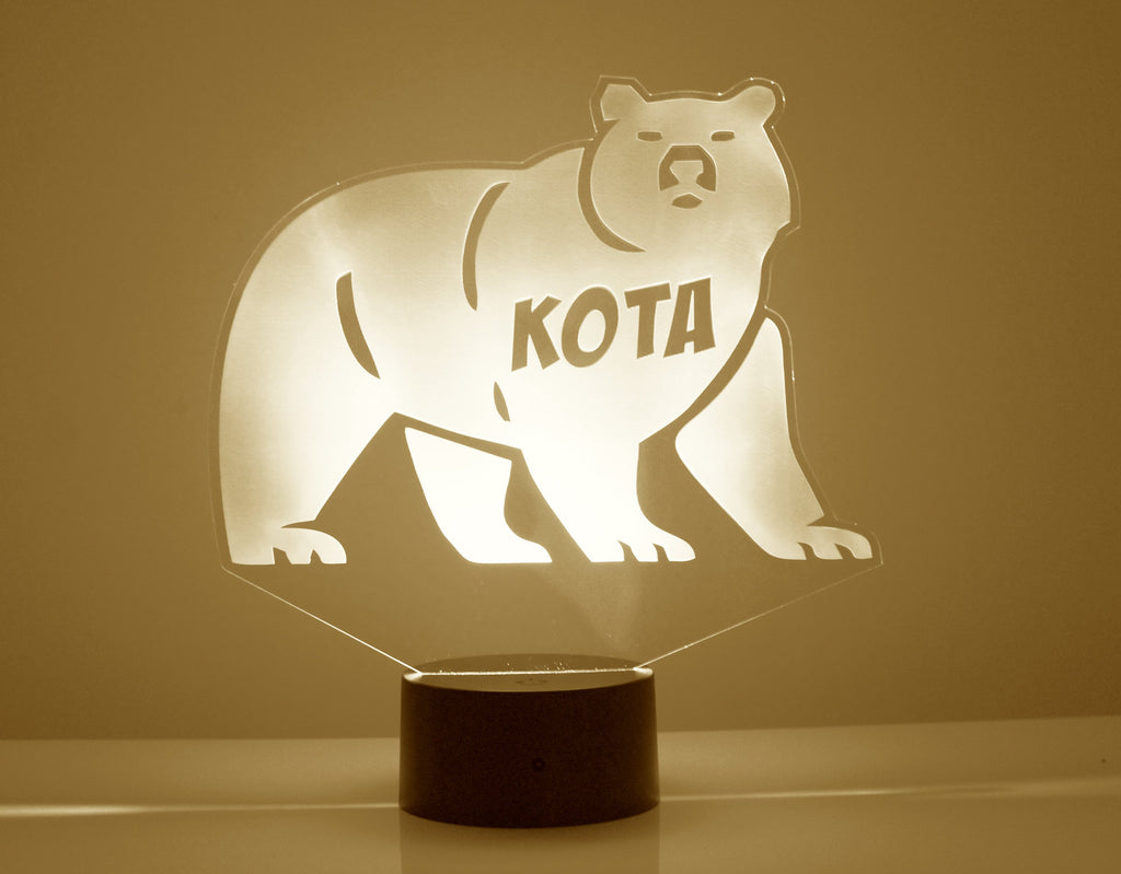 Yellow Bear LED Night Light Lamp - Mirrormagicgifts.com